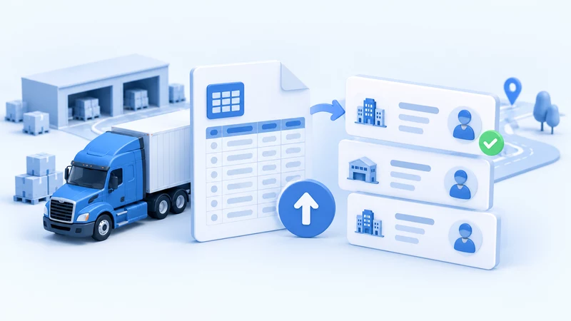 Import customers from a CSV spreadsheet into Trucking365 TMS