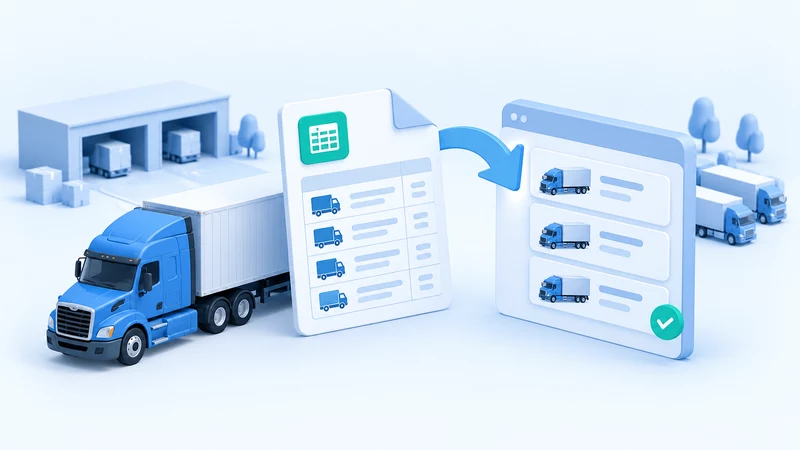 Import vehicles from a CSV spreadsheet into Trucking365 TMS